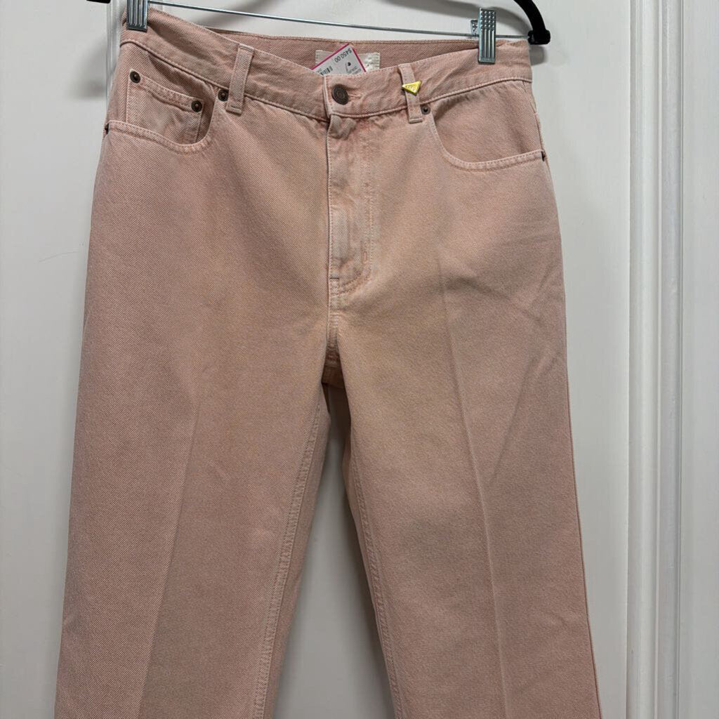 Pink Straight Leg Jeans
