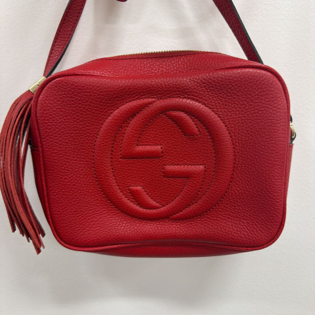 Red Leather Disco Crossbody