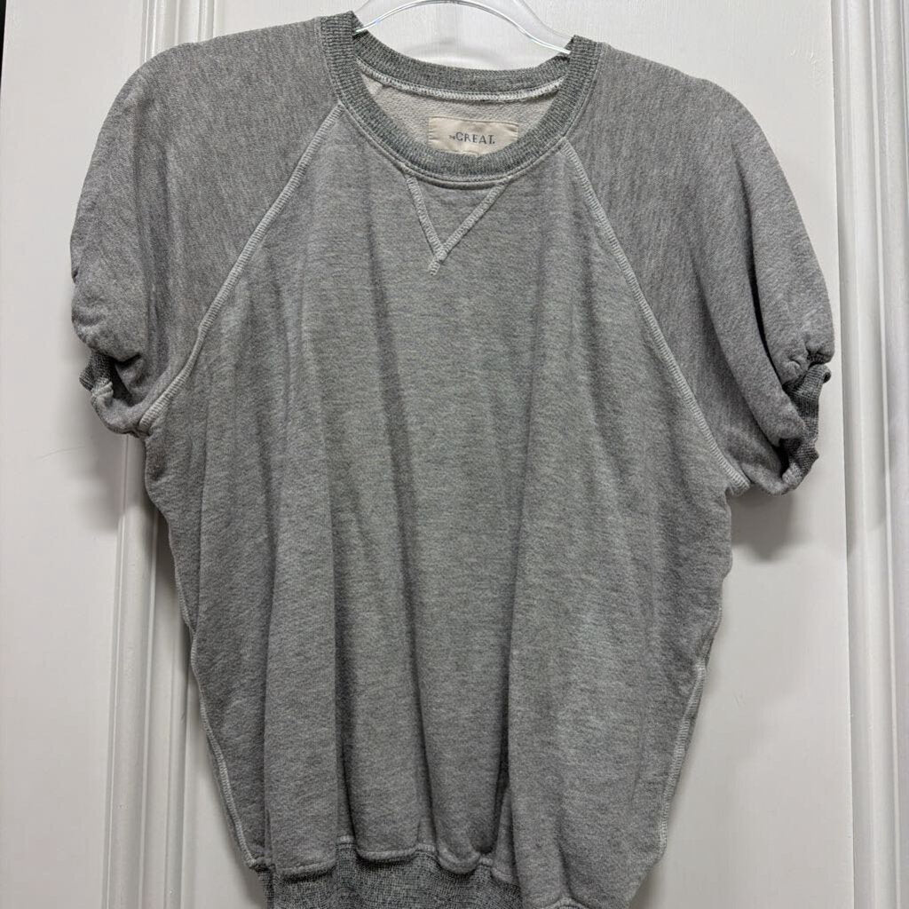 Gray Cotton/Rayon SS Sweatshirt