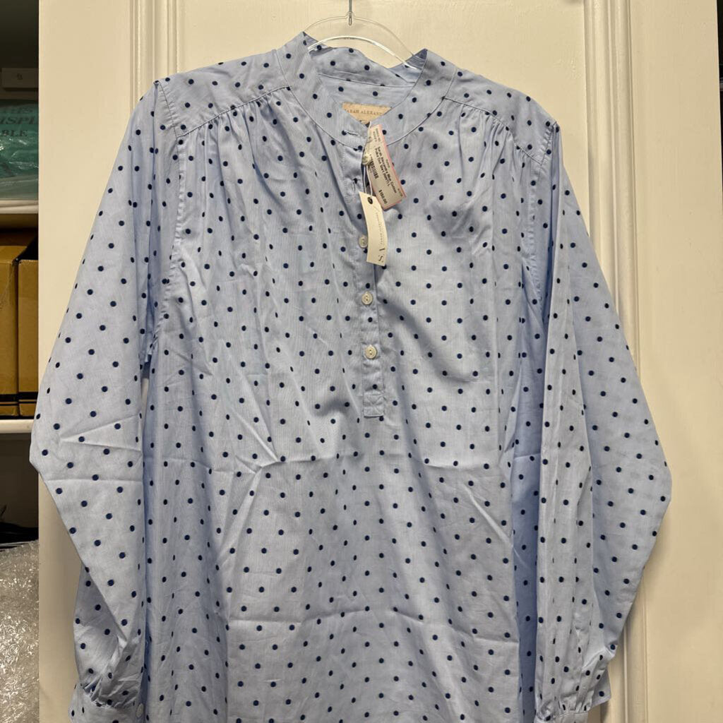 Blue Cotton Polka Dot Shirt (NWT)