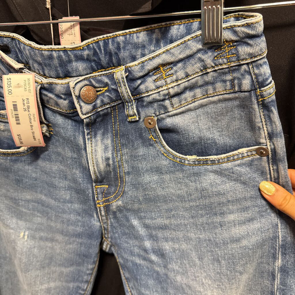 Blue Cotton Boy Straight Jean