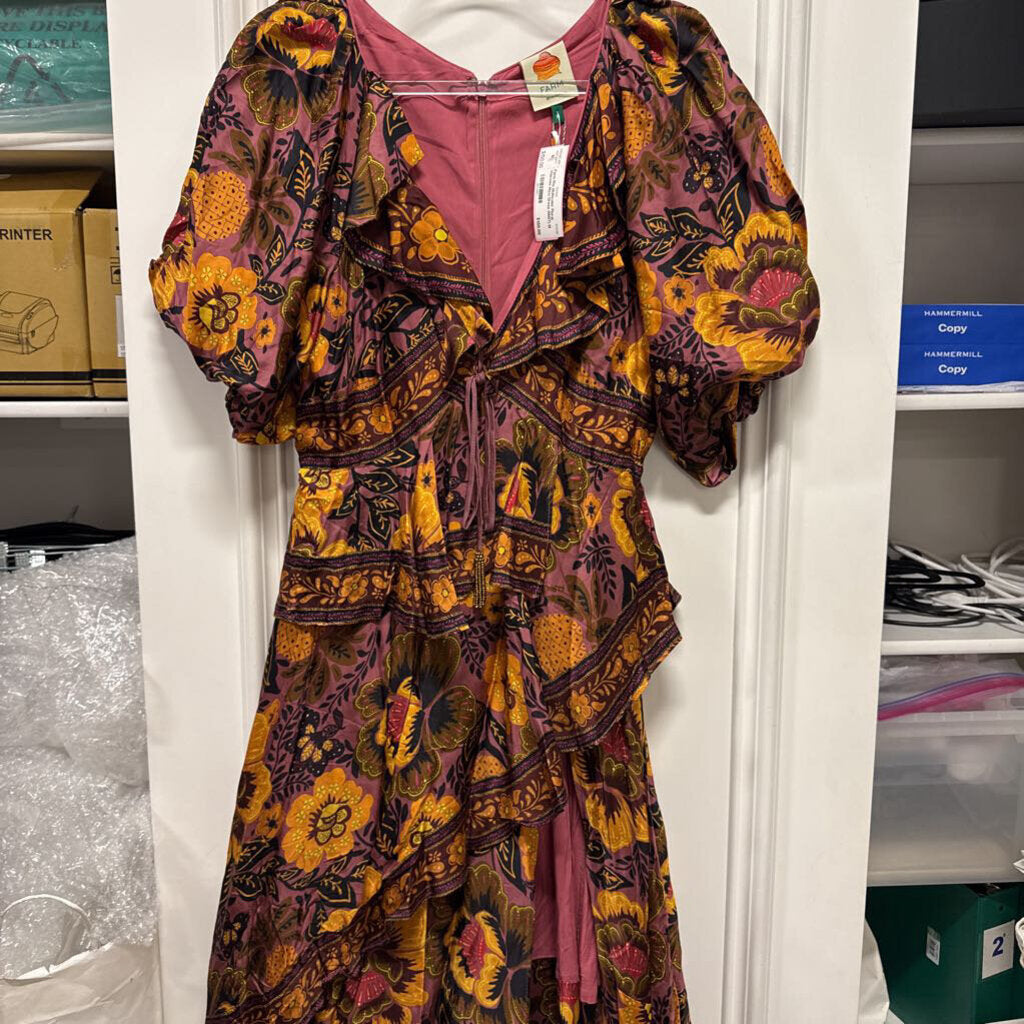 Multicolor Floral Viscose Maxi Dress (NWT)