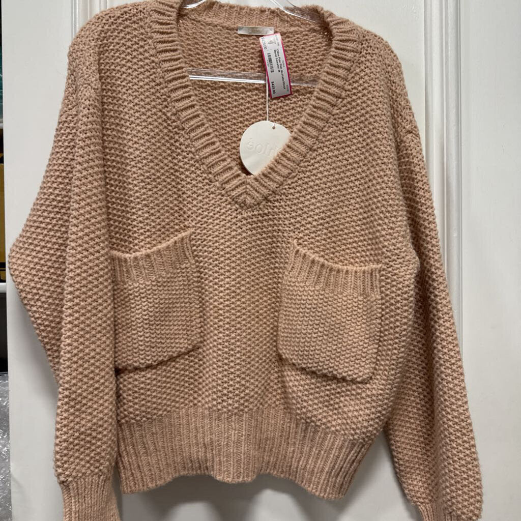 Pale Pink Acetate/Wool Blend Sweater