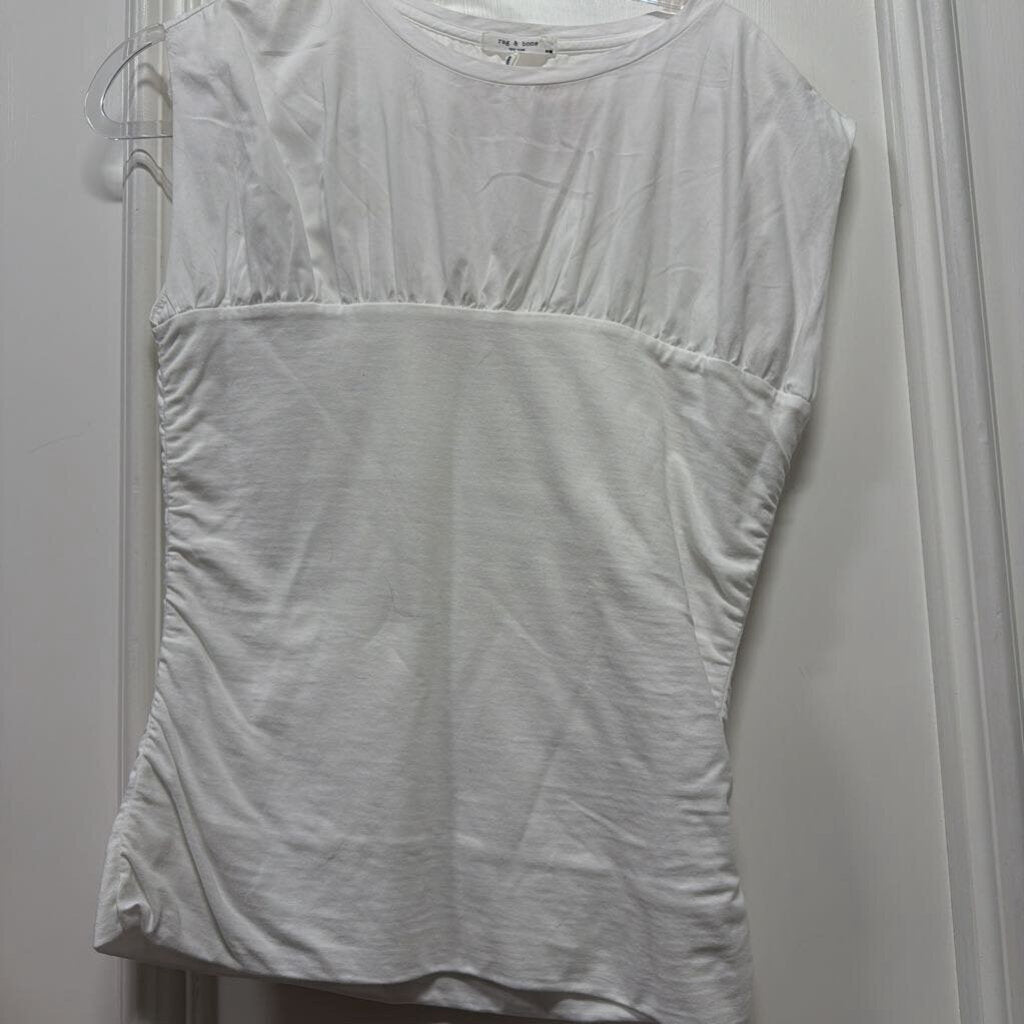 White Cotton Sleeveless Top