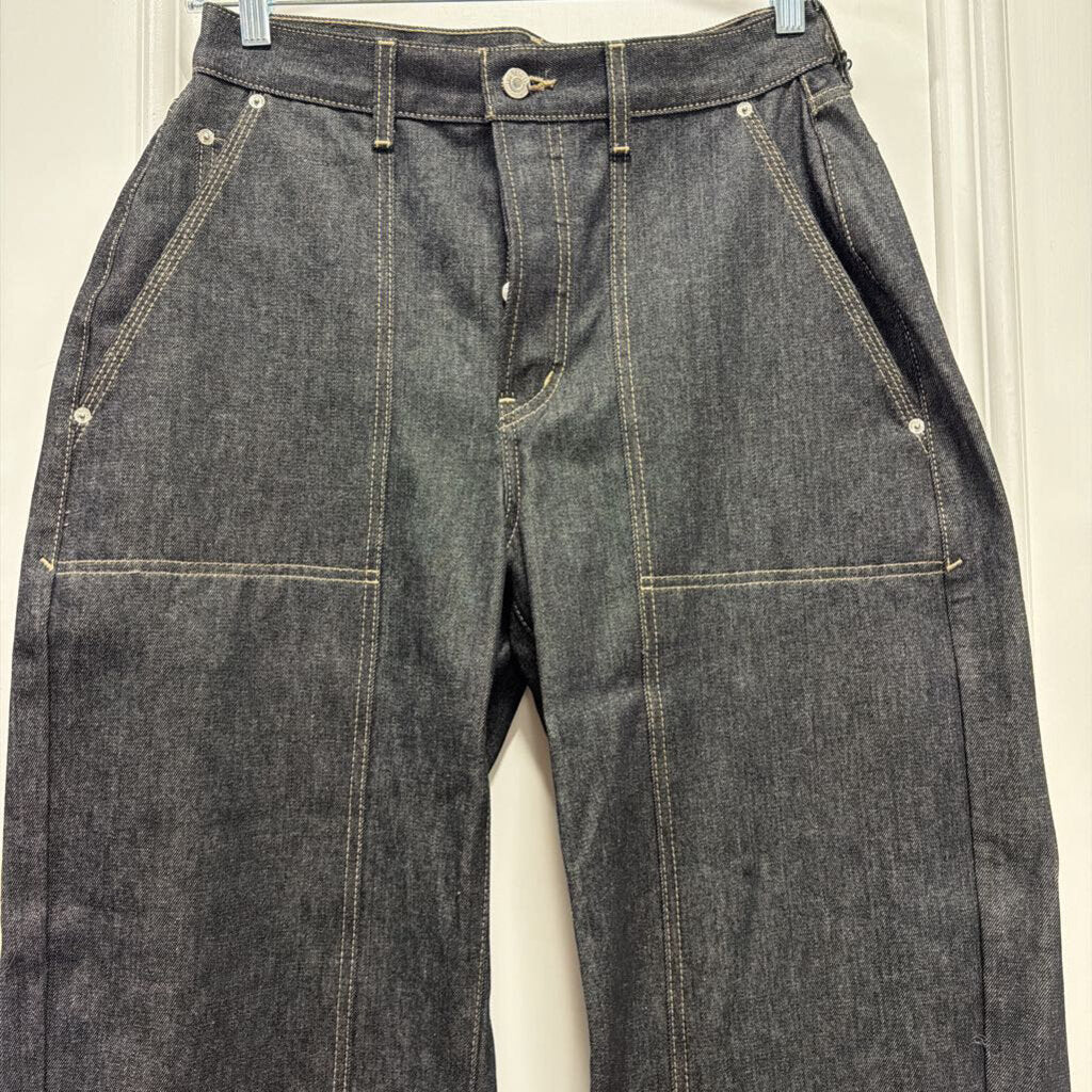 Dark Washed Wide Leg Jean