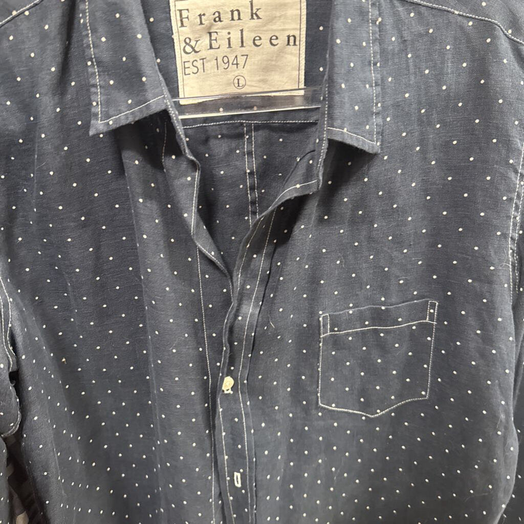 Blue Polkadot Shirt Dress
