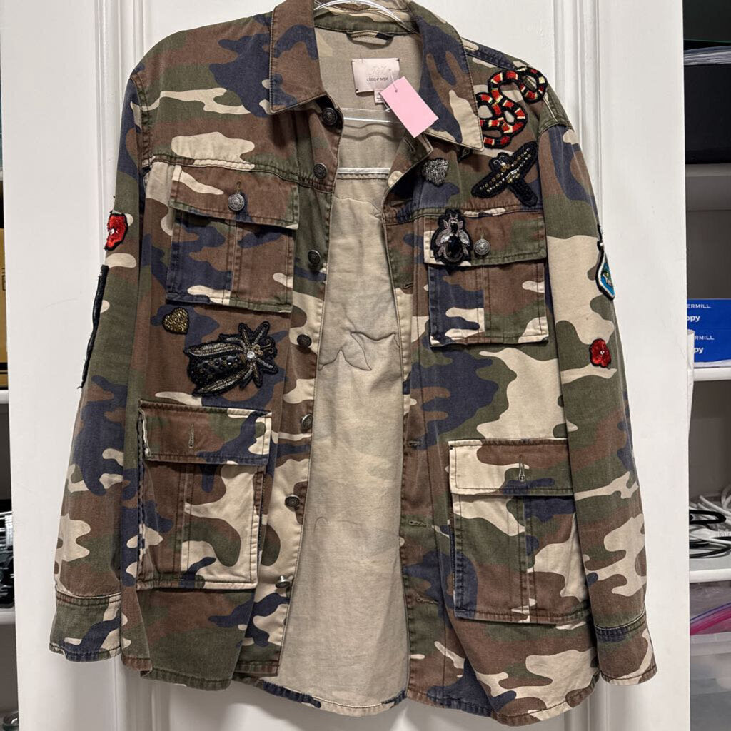 Camo Cotton Patch Utility Jacket
