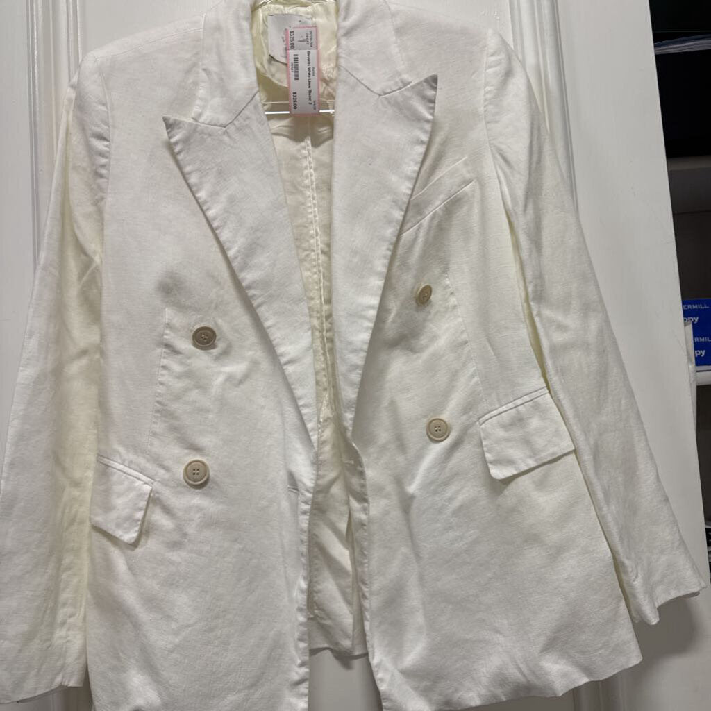 White Linen Blazer