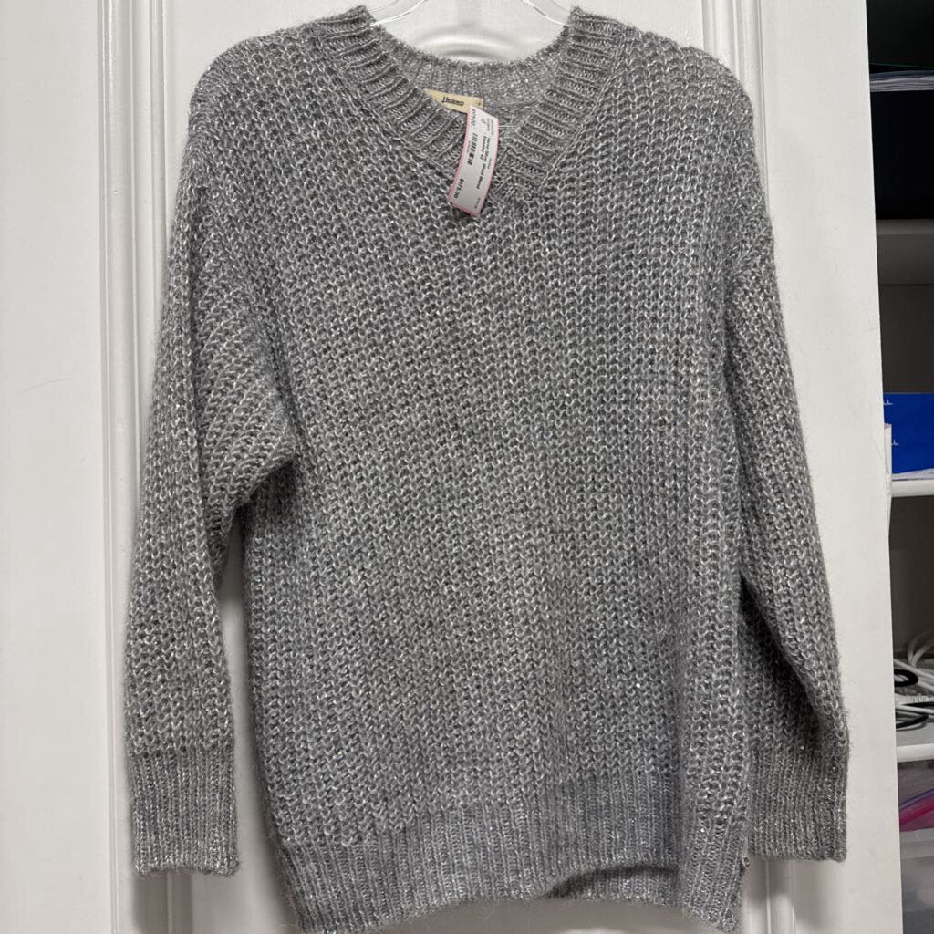 Silver Wool Blend Sweater