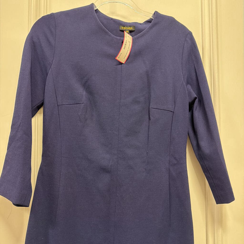 Navy Acetate Dress