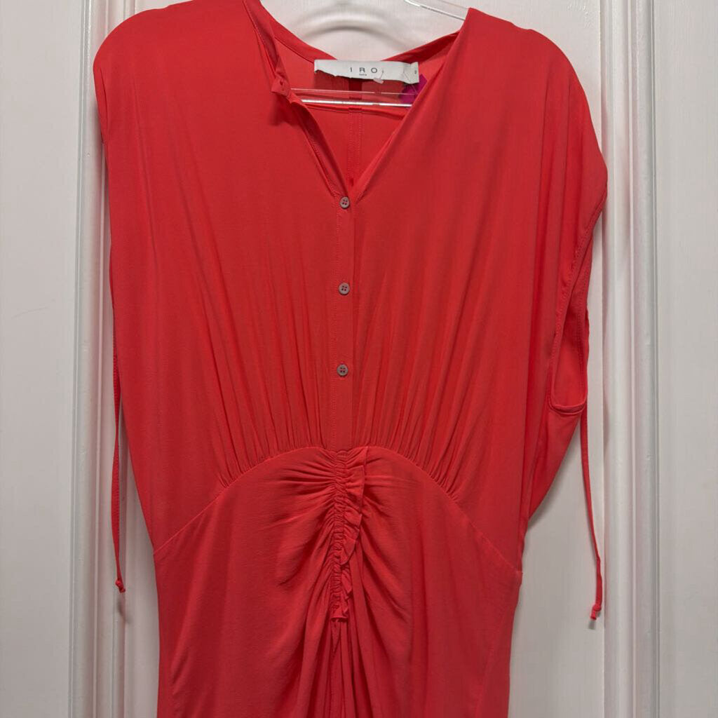 Pink Viscose Sleeveless Dress
