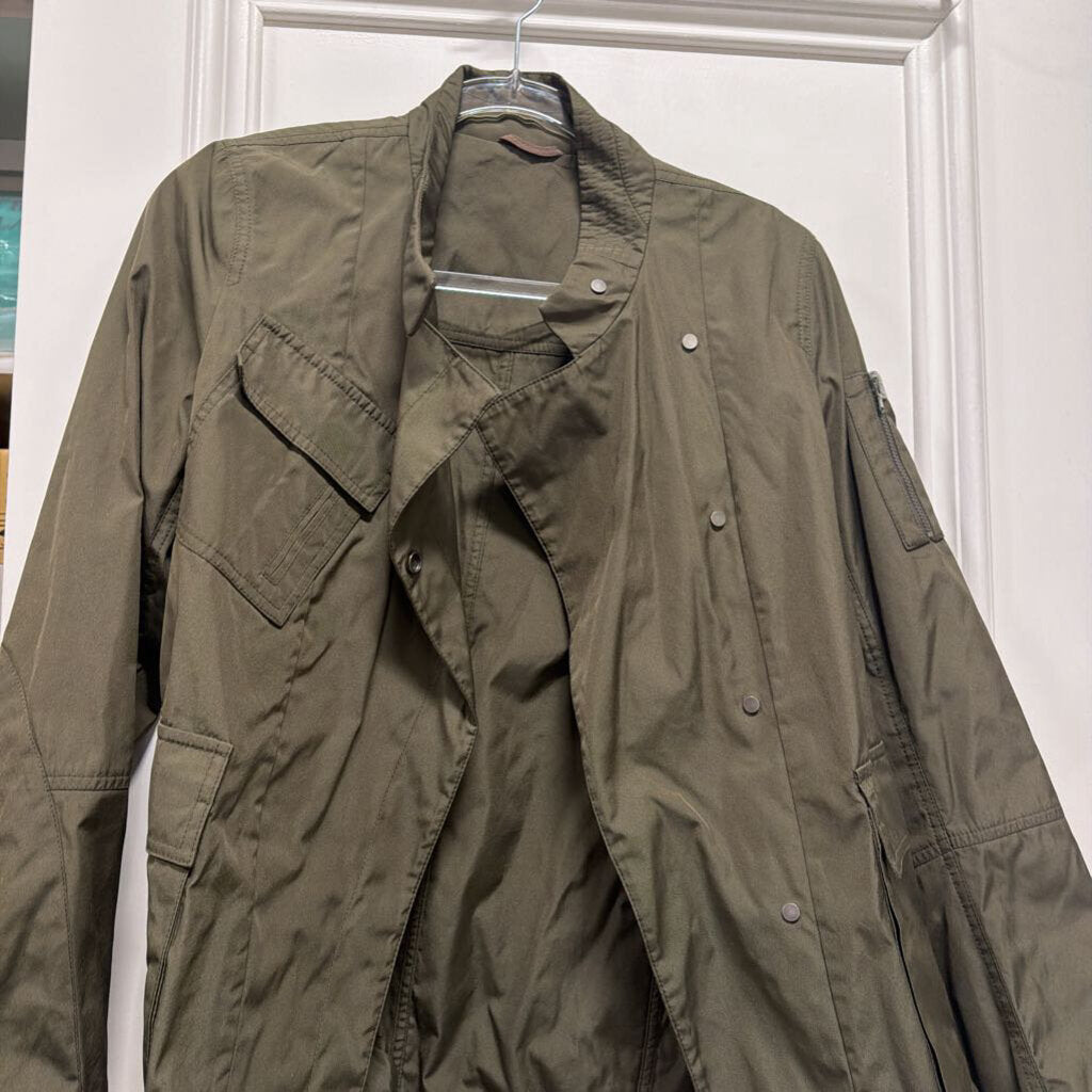 Green Poly Zip Jacket