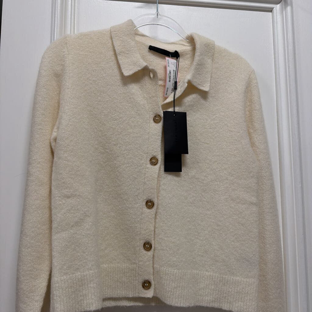 Ivory Cashmere Blend Cardigan (NWT 495)