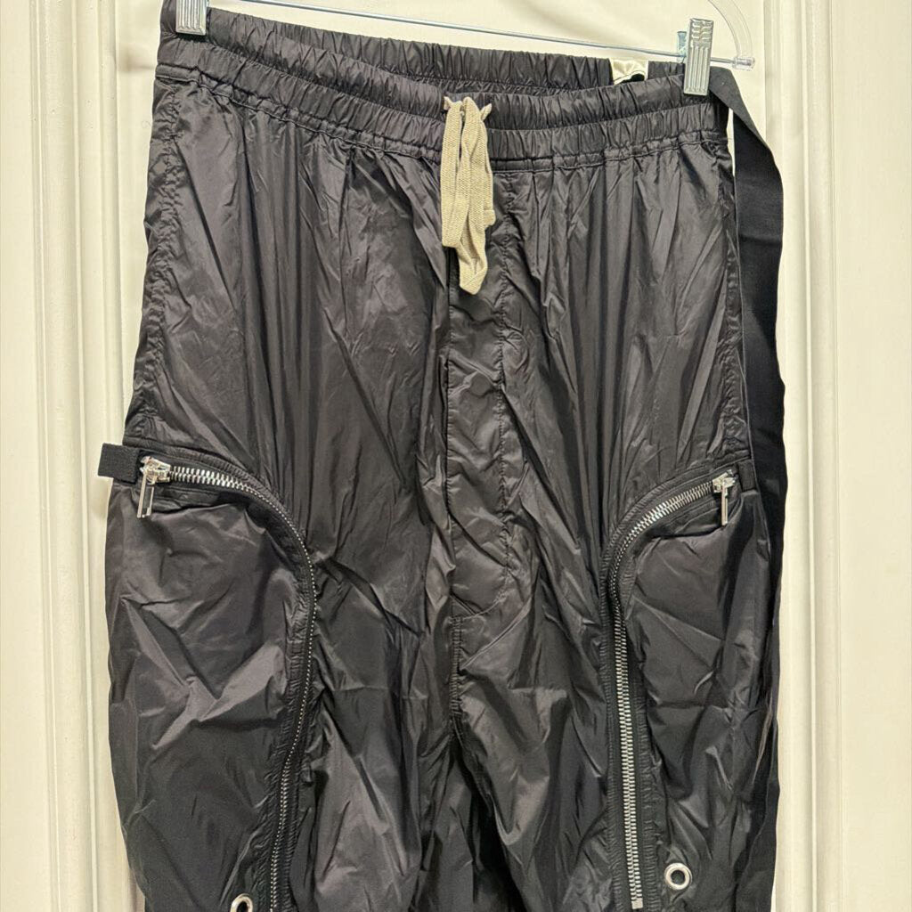 Black Poly Cargo Short