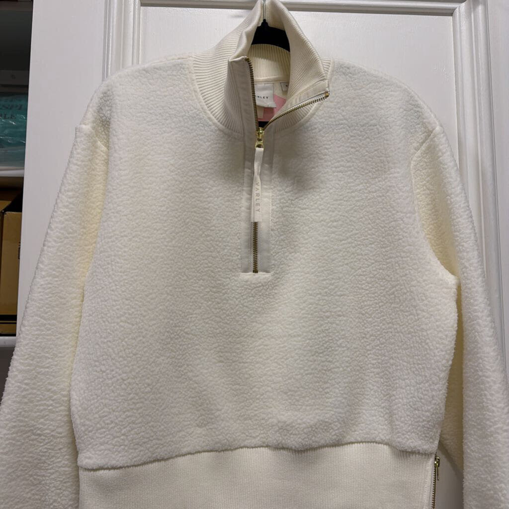 Ivory Fleece Half Zip