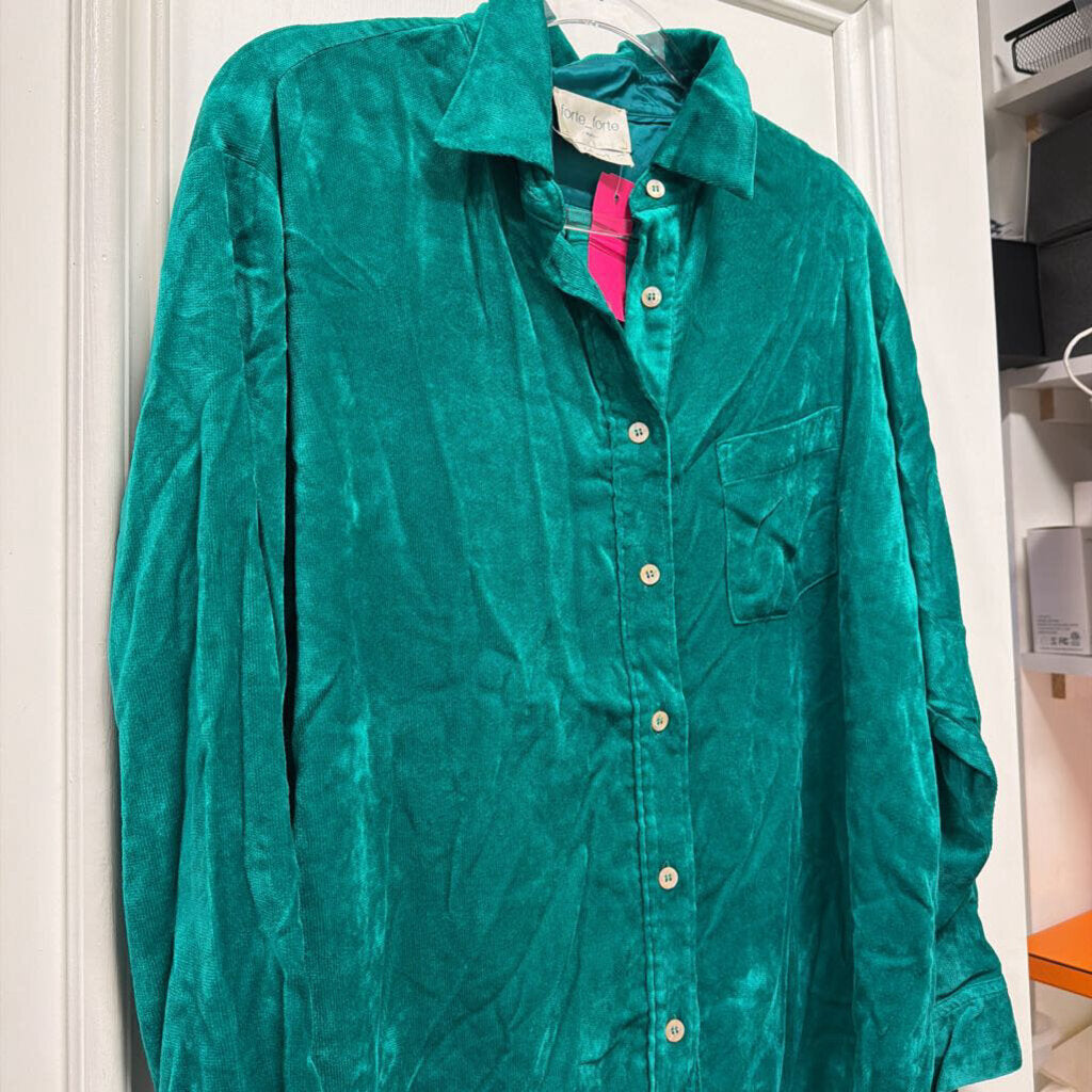 Green Viscose Terry Shirt