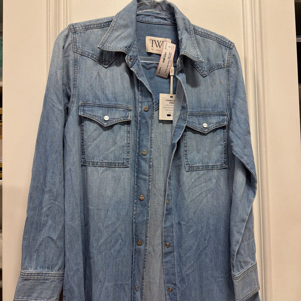 Blue Denim Shirt Dress (NWT)