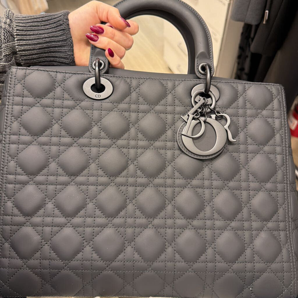 So Black Cannage Lady Dior Bag