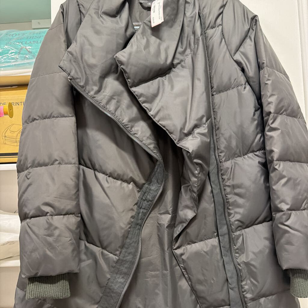 Grey Nylon Puffer Coat