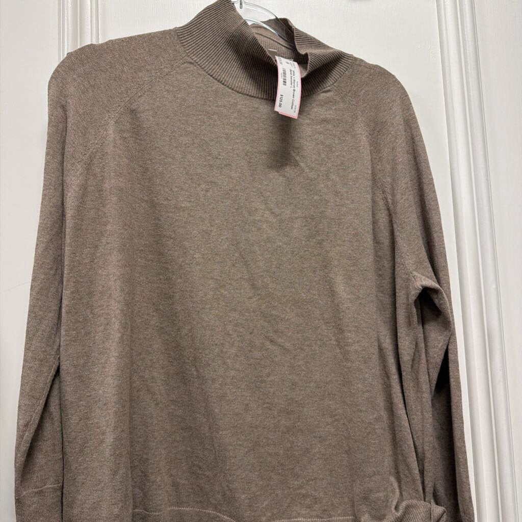 Brown Cotton Blend Sweater