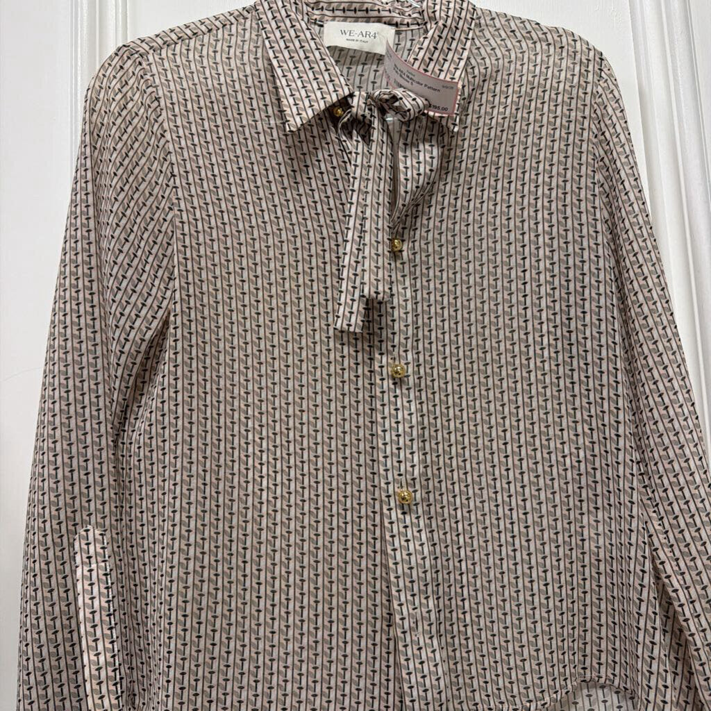 Multicolor Pattern Poly Blouse