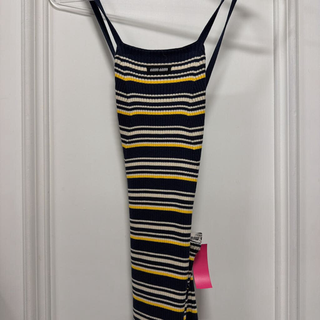 2025 Navy Striped Cotton Mini Dress (2000)