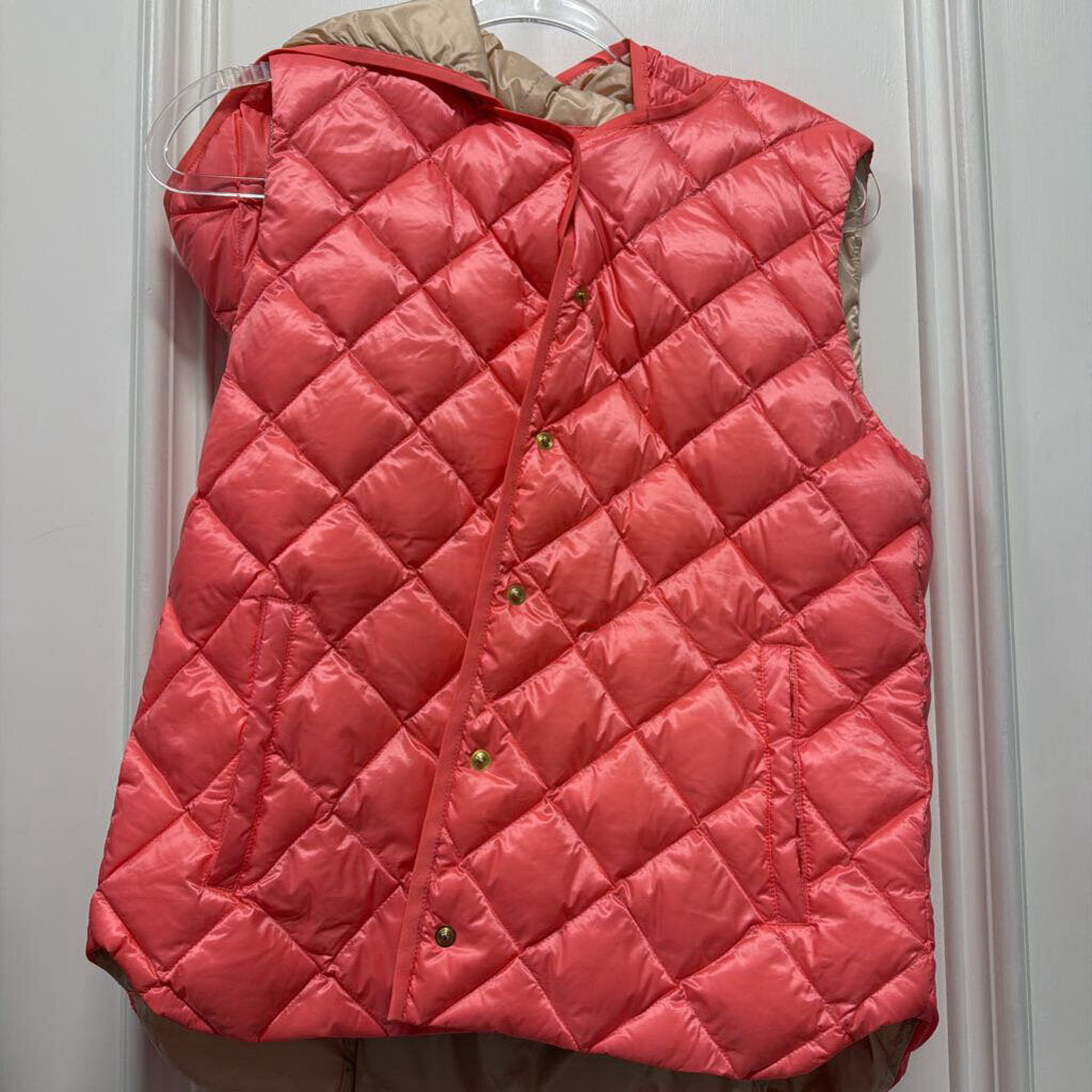 Pink Hooded Puffer Vest