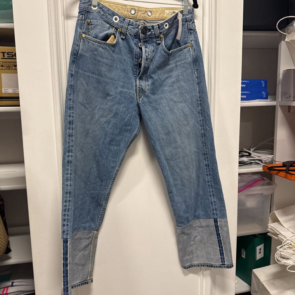 Blue Straight Leg Jeans
