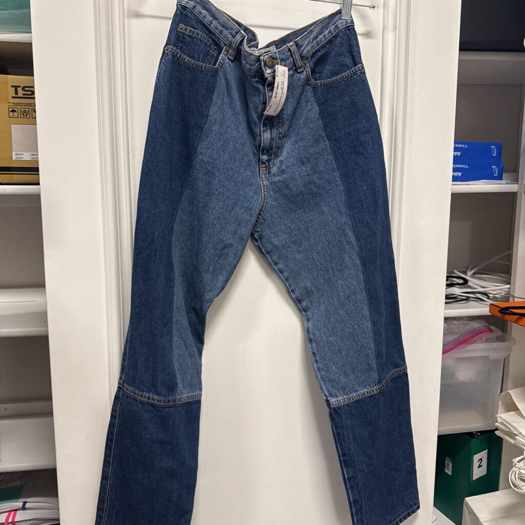 Medium Wash Patchwork Jean