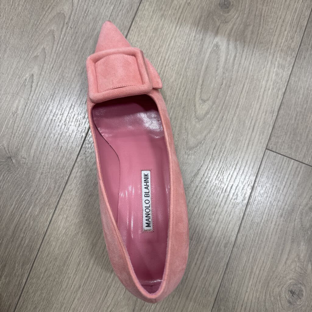Pink Suede Heels