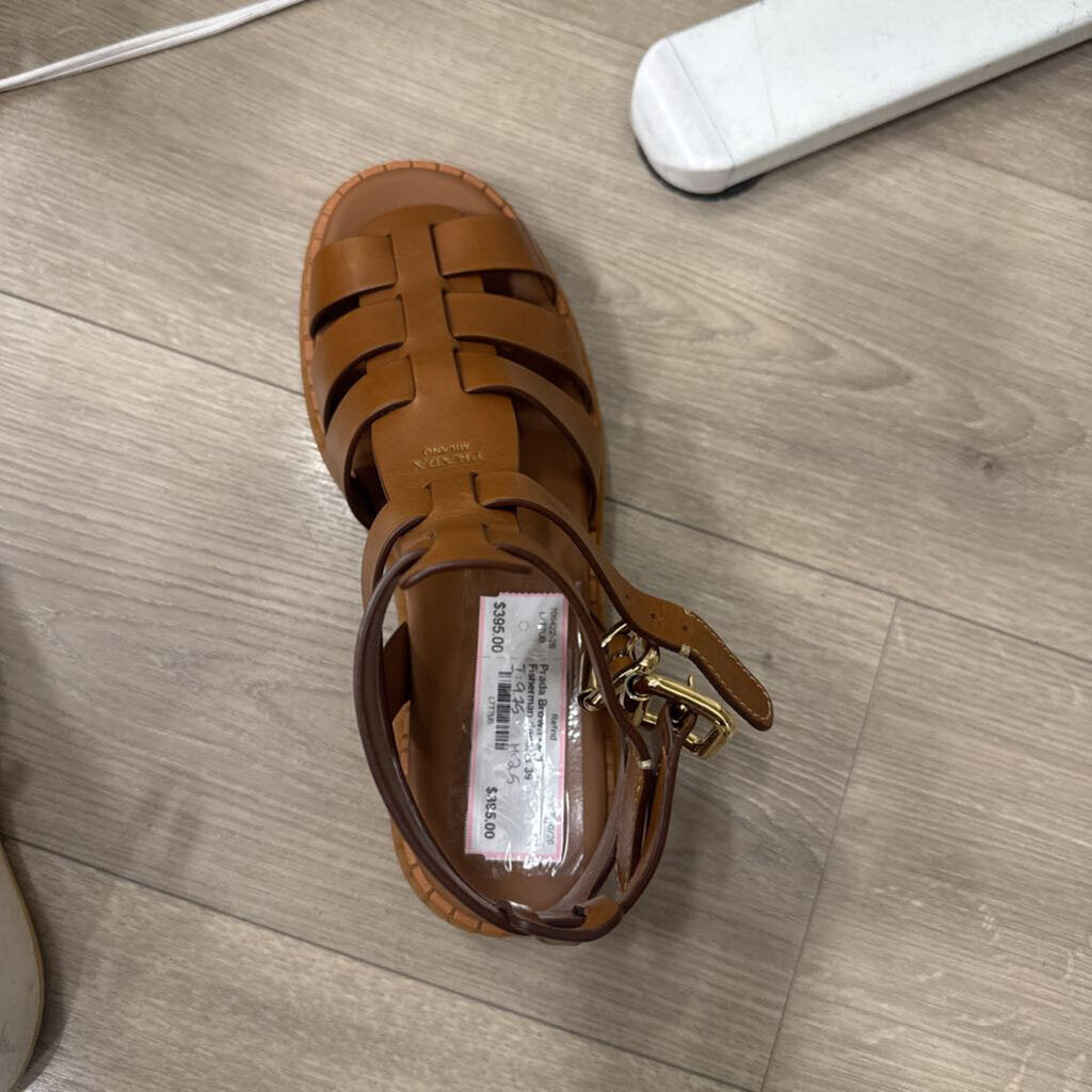 Brown Leather Fisherman Sandals