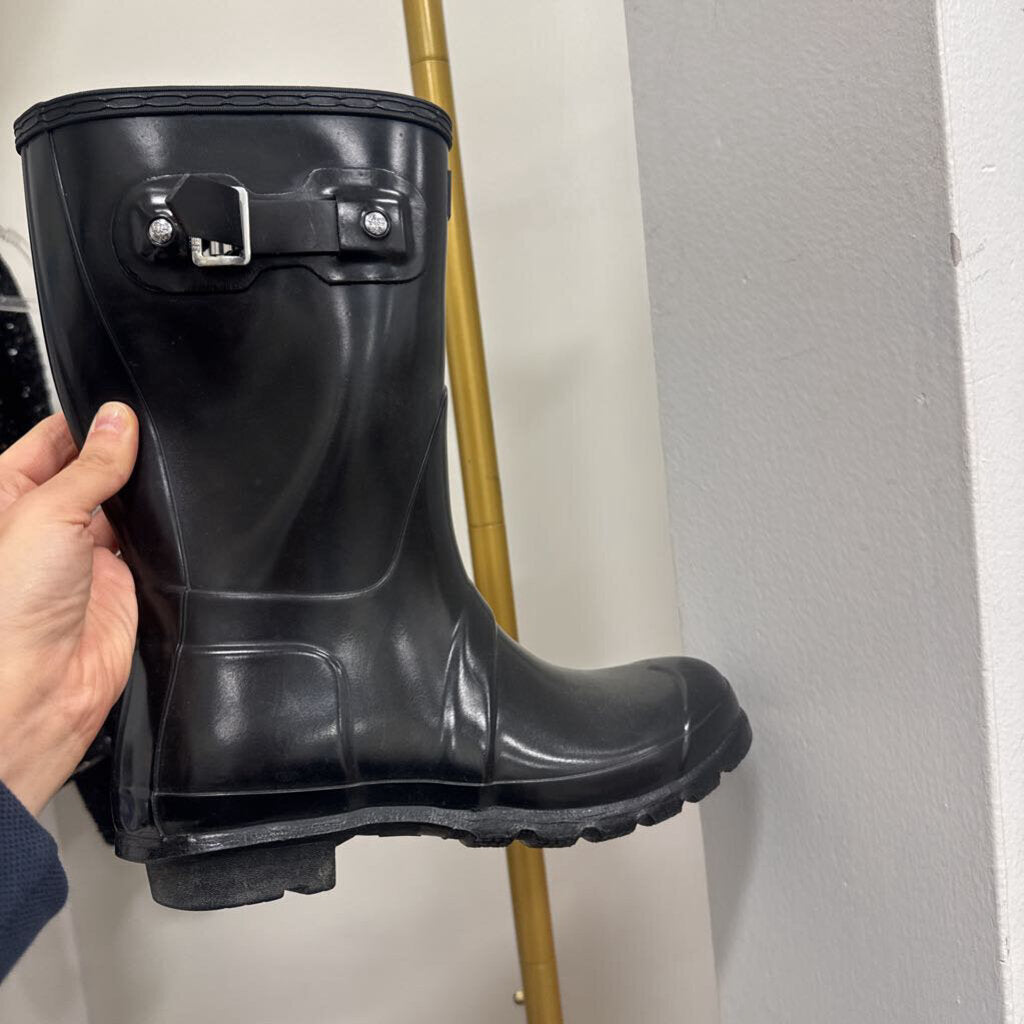 Black Rubber Rain Boots