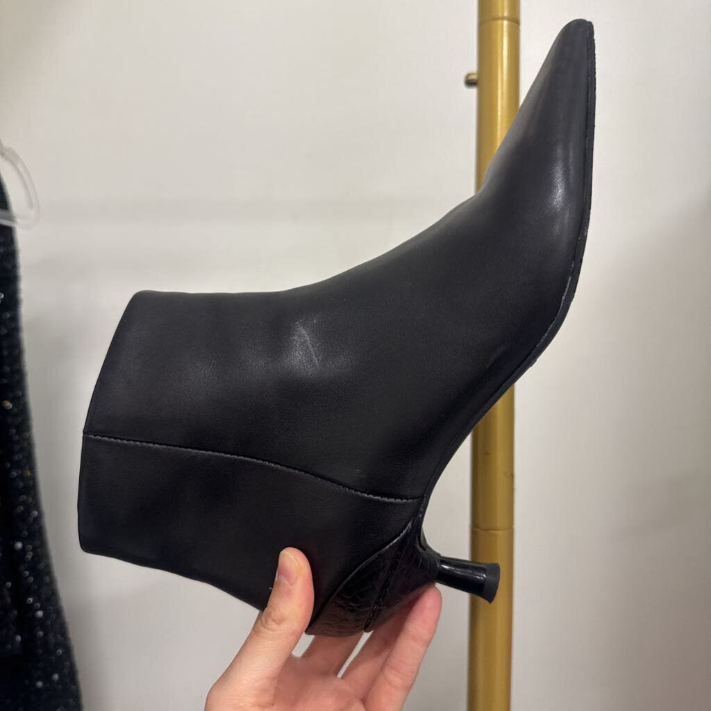 Black Leather Booties