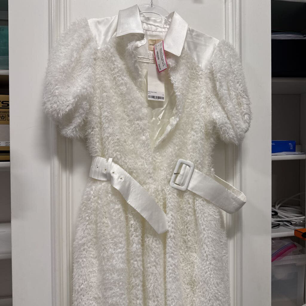 White Poly Textured Dress (NWT 350)