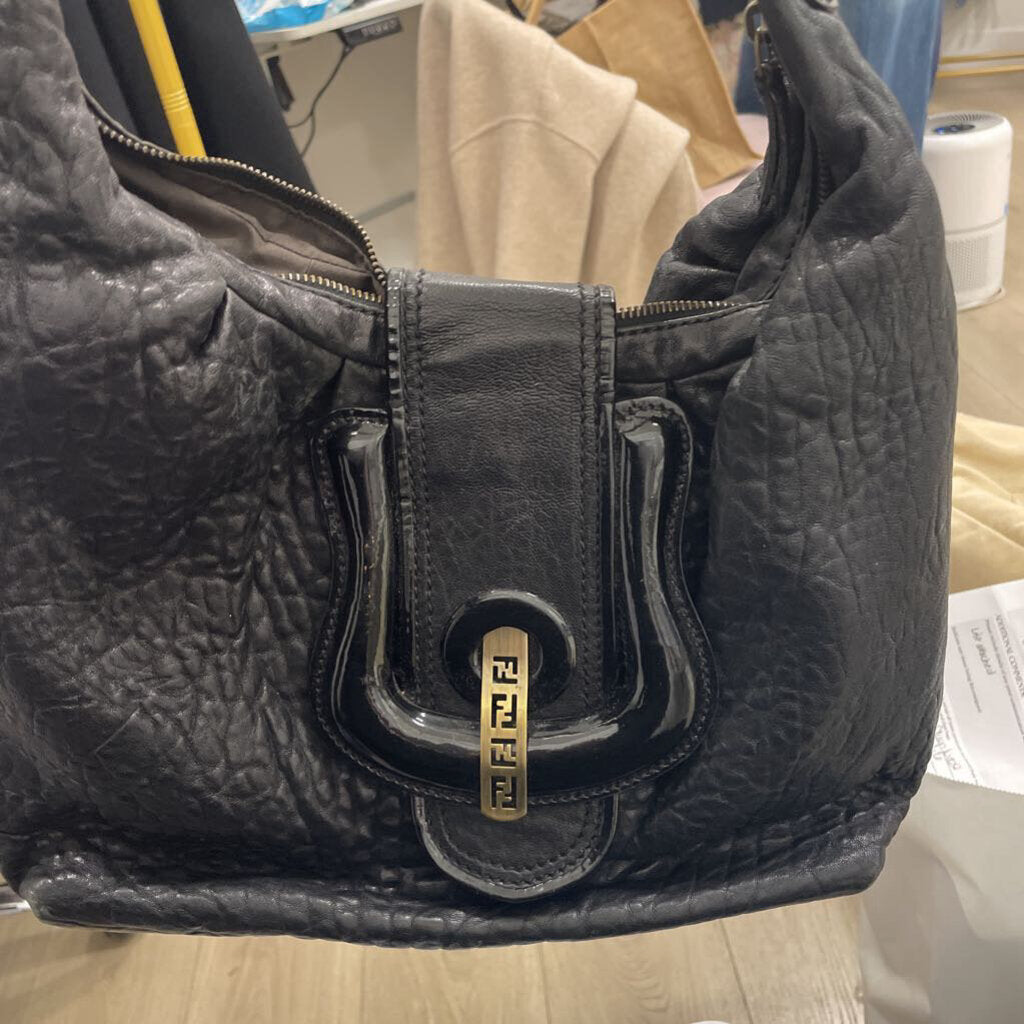 Black B Buckle Hobo Bag (est 1590)