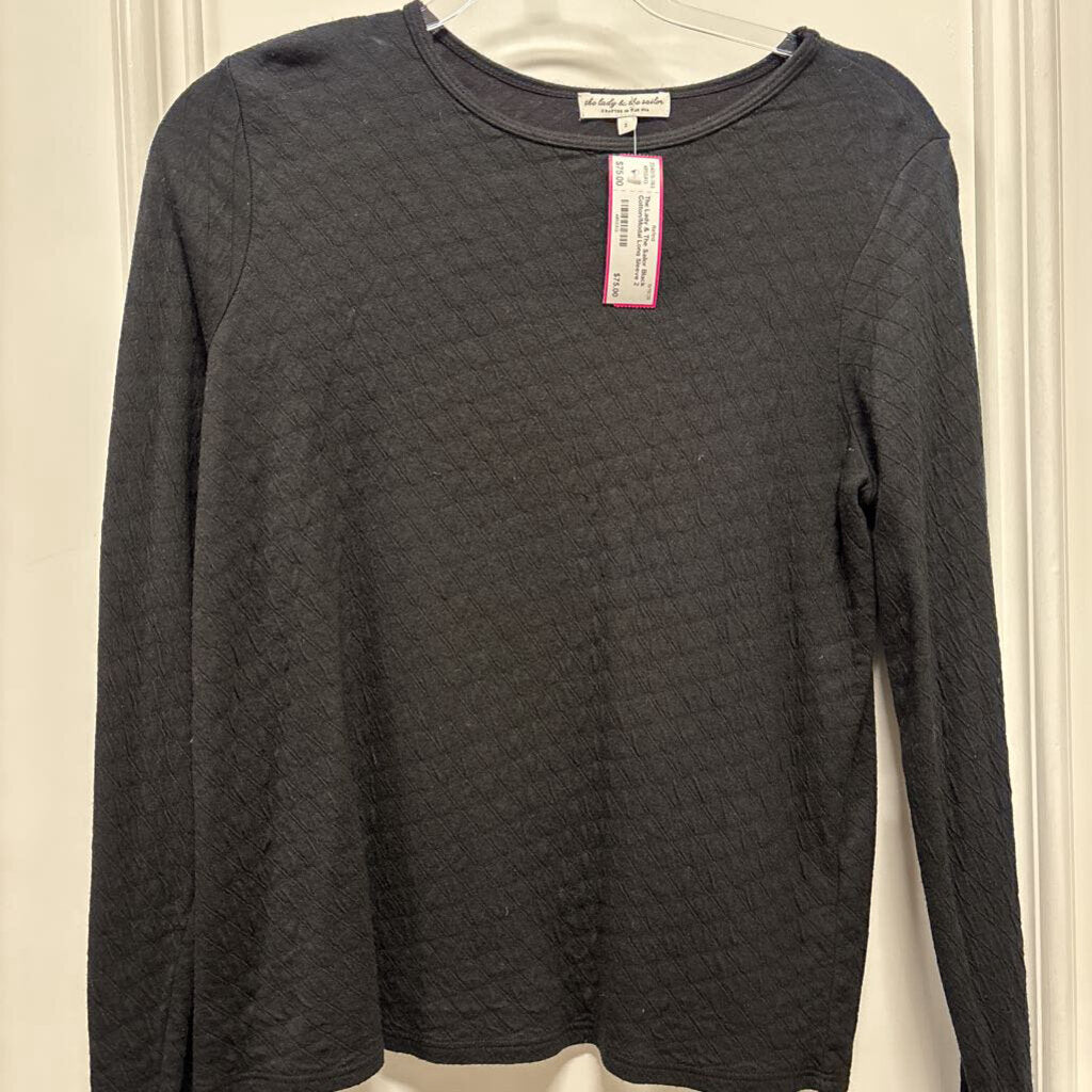 Black Cotton/Modal Long Sleeve