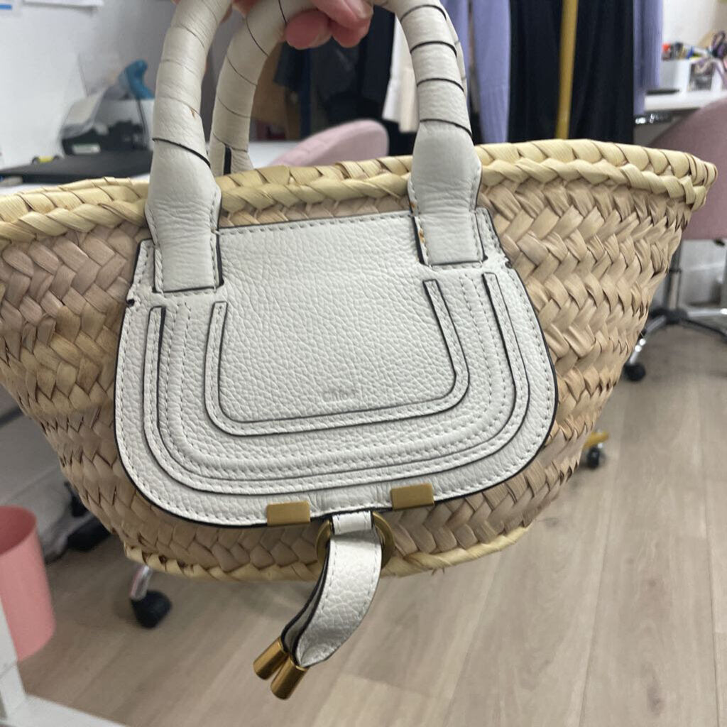 Raffia/Leather Marcie Basket Bag(est 850)