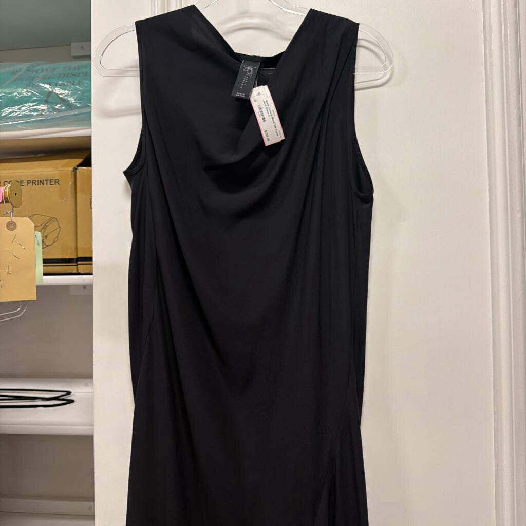 Black Silk Cowl Neck Dress
