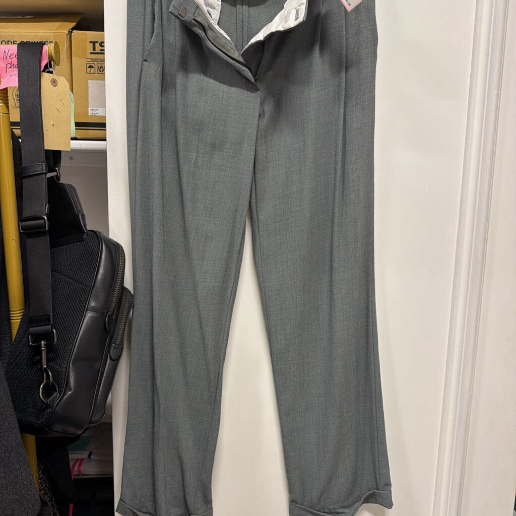Grey Wool Blend Trouser