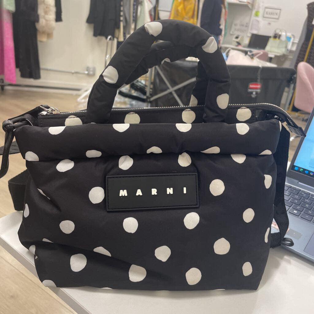 Black/White Polka Dot Bag