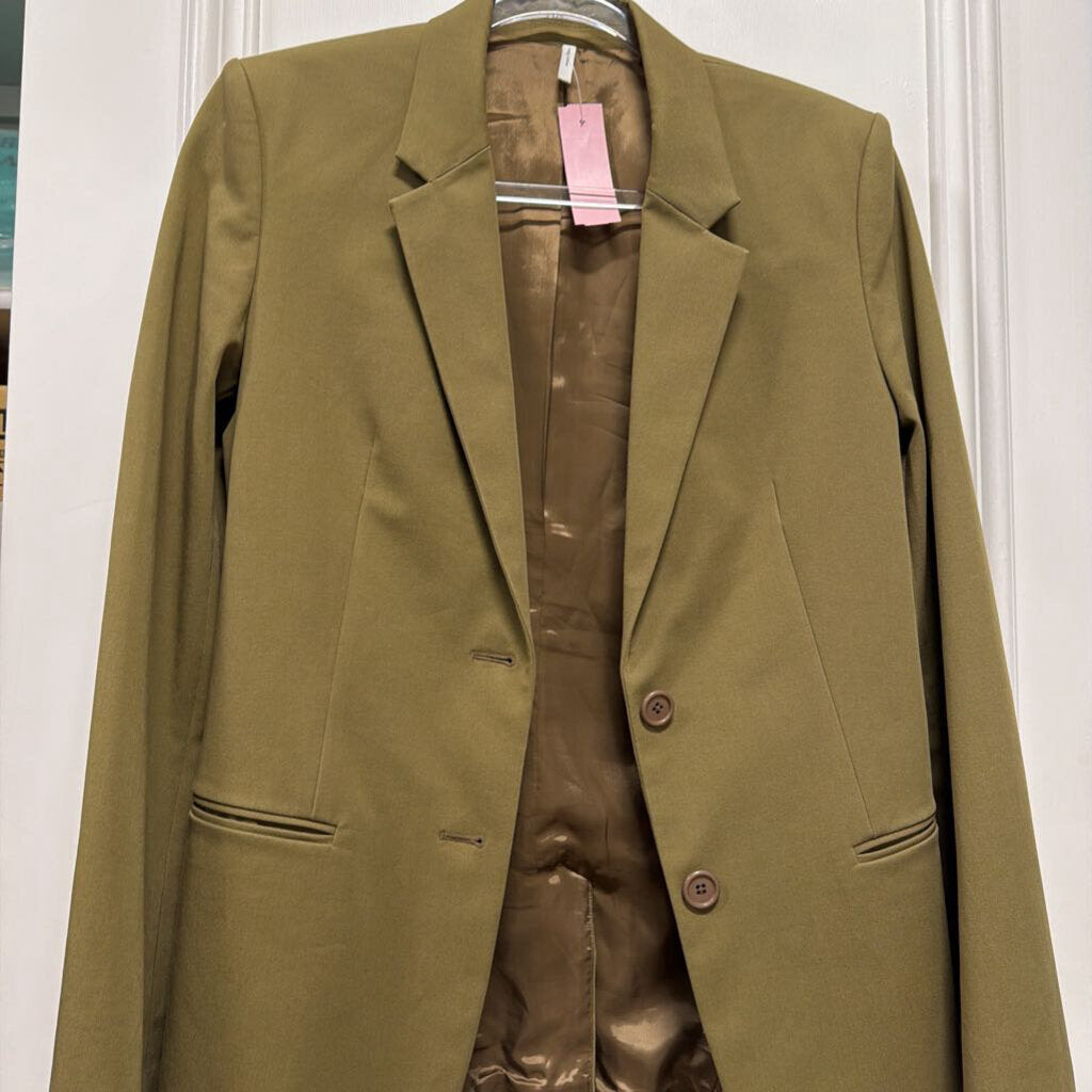 Green Cotton Blazer