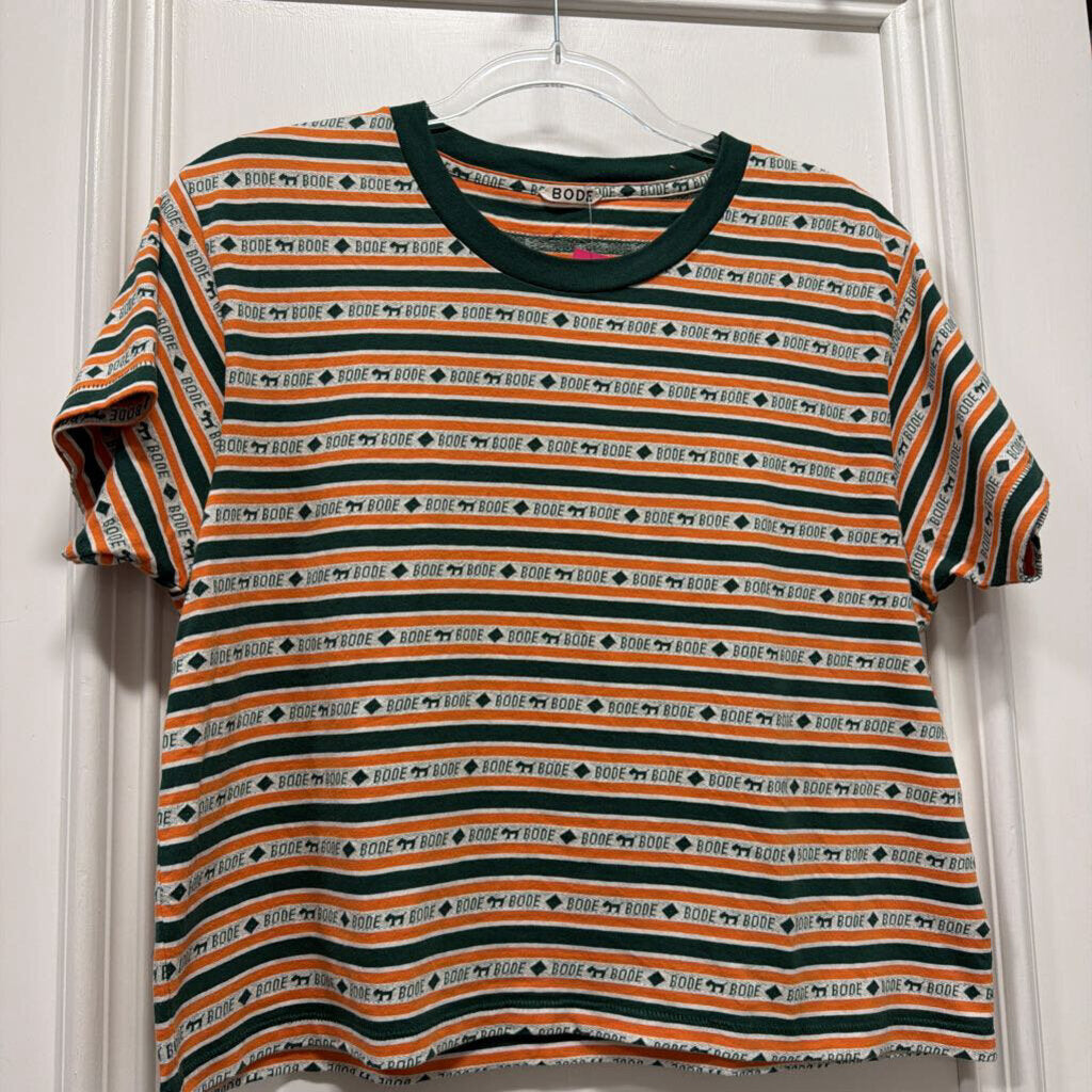Green/Orange Stripe Tee