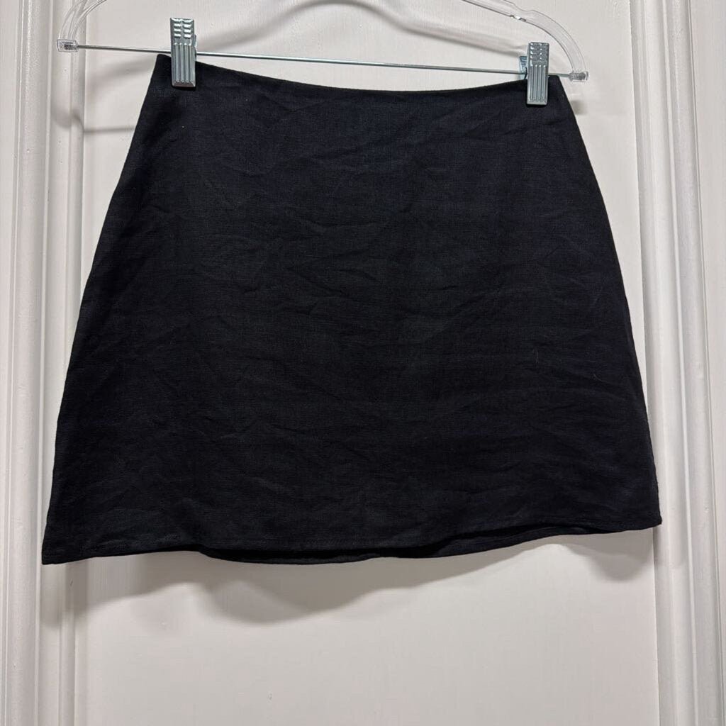Black Linen Mini Dress