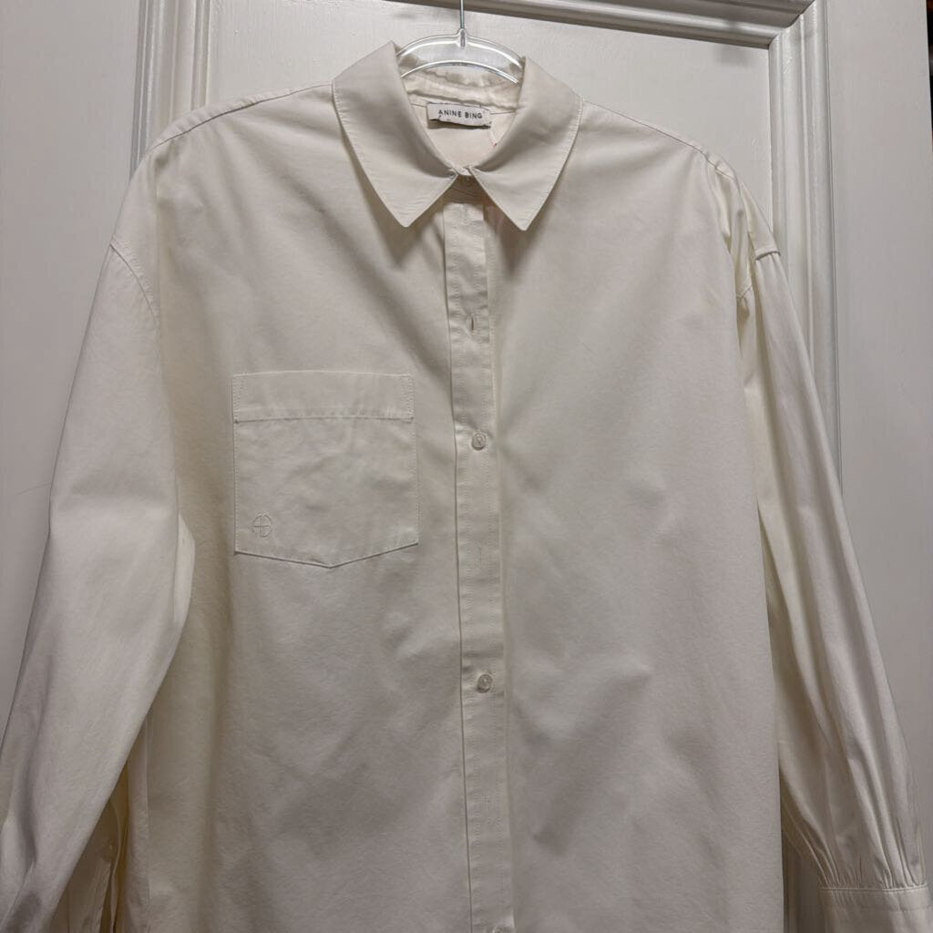 White Cotton Oversized Shirt