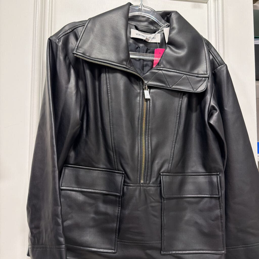Black Faux Leather Jacket (NWT)