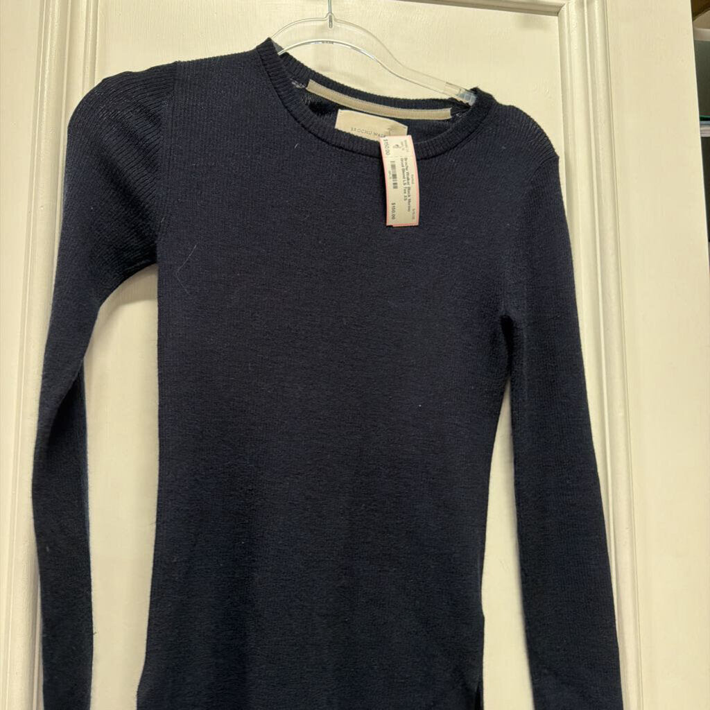 Black Merino Wool Blend LS Tee