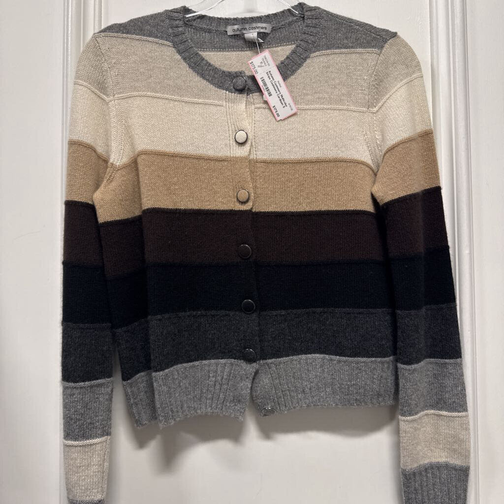 Multicolor Stripe Cashmere Cardigan