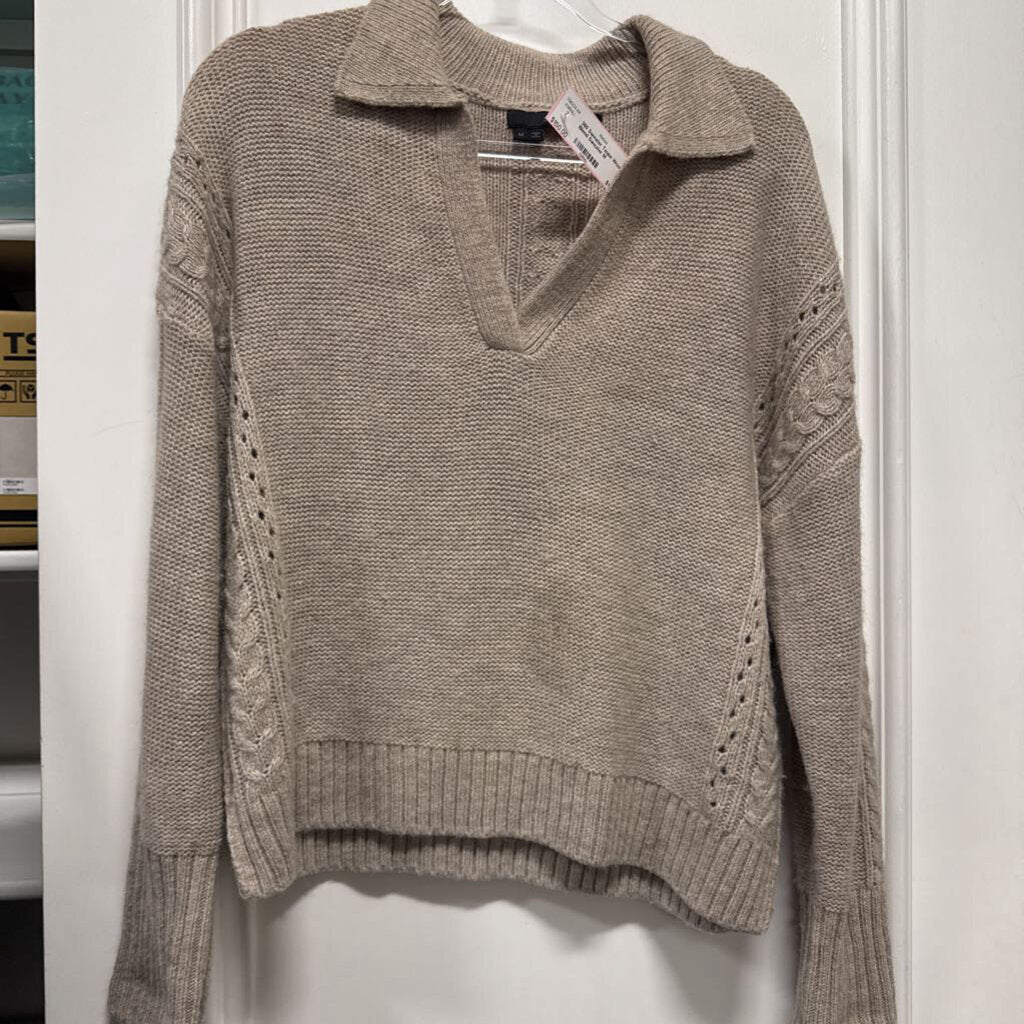 Taupe Wool Blend Sweater
