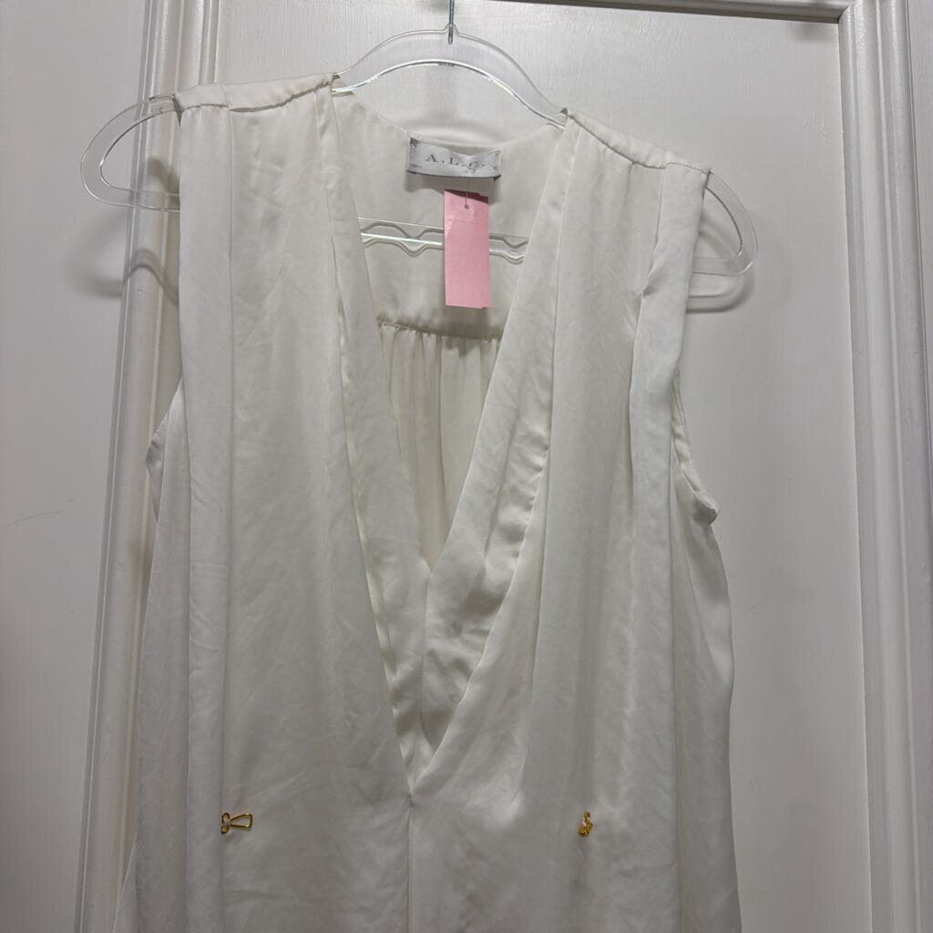 White Sleeveless Blouse