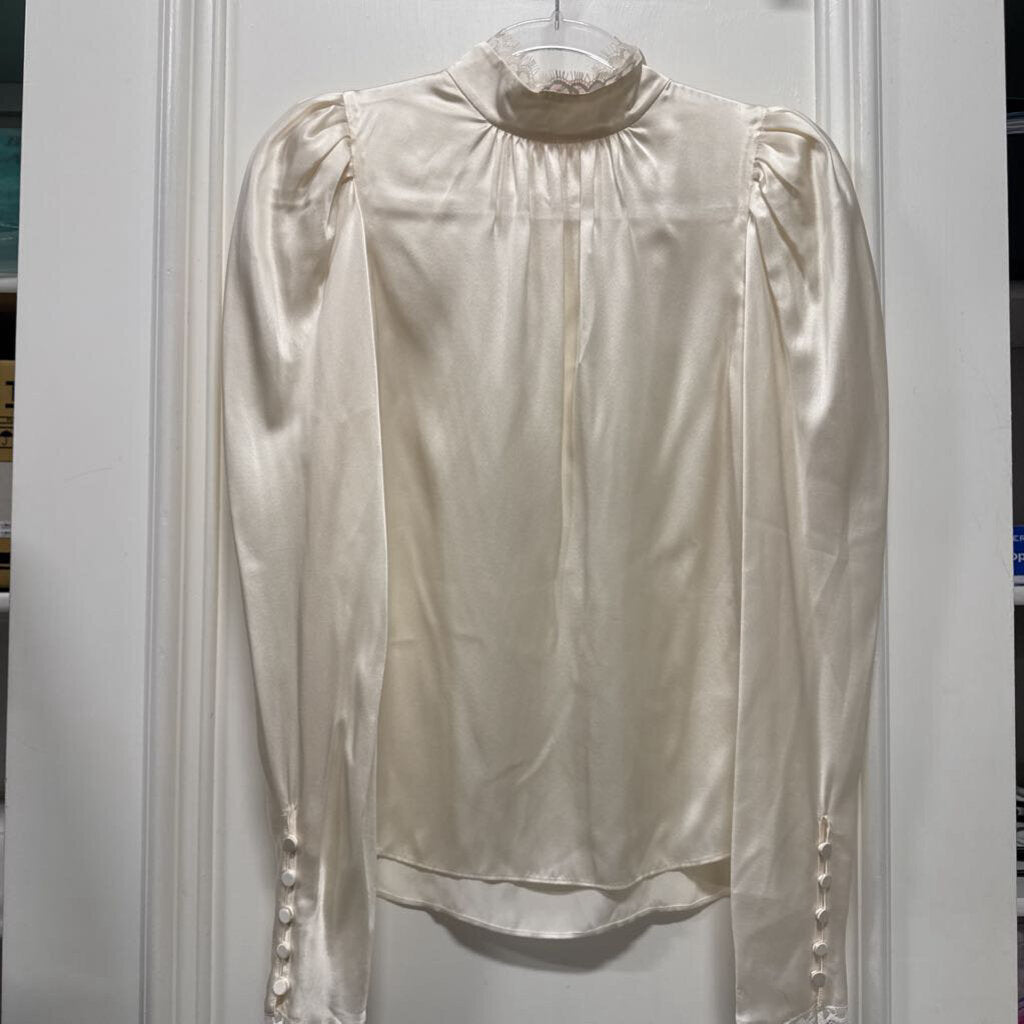 White Silk LS Top
